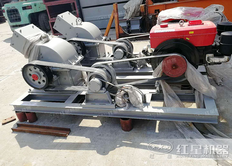 產量30噸錘式打砂機可配置柴油機作業